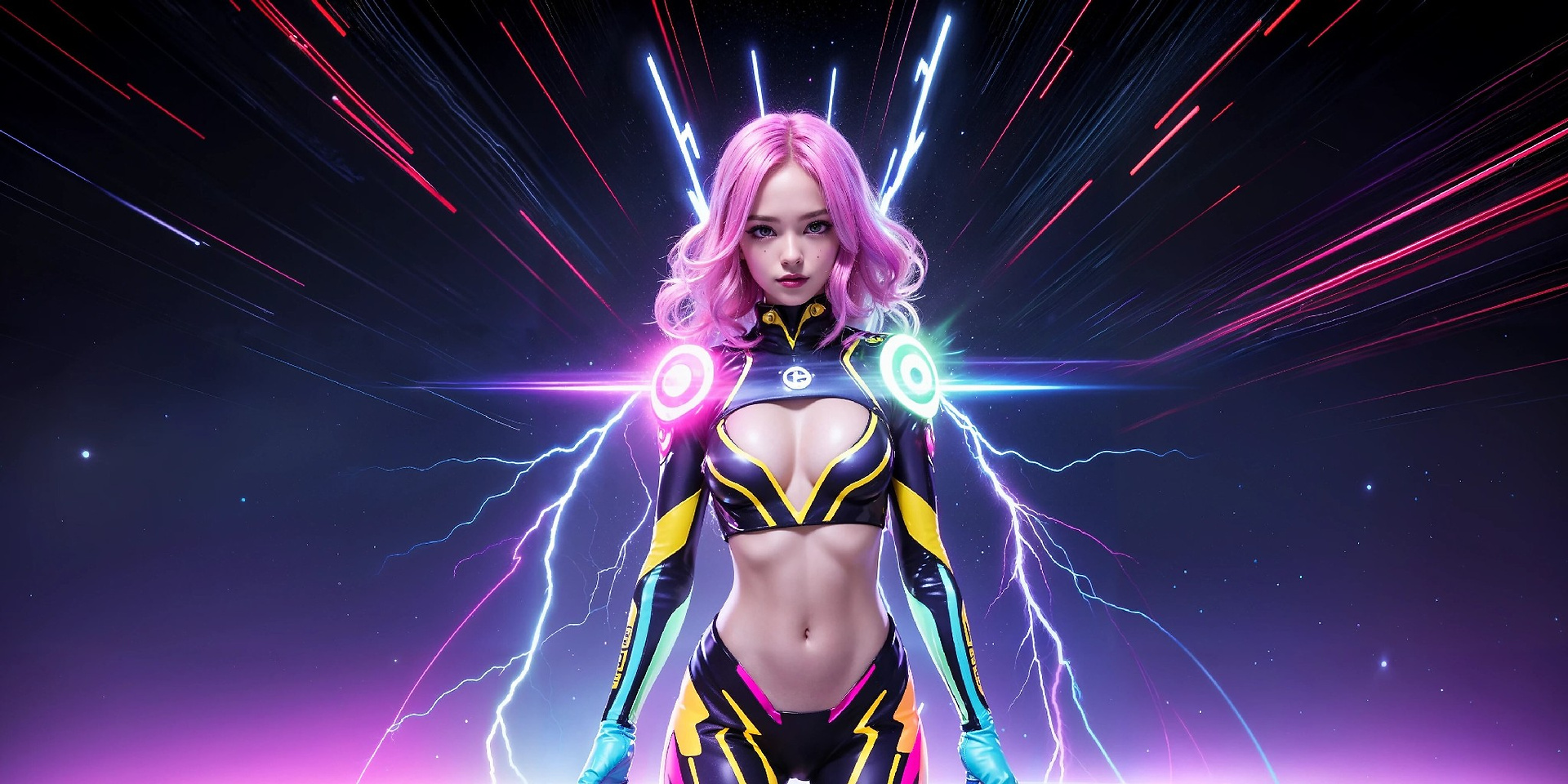 Charming Girl in an Alien Thunderstorm World