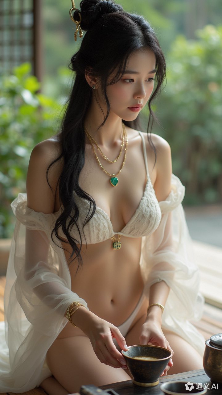 奉茶的妹子