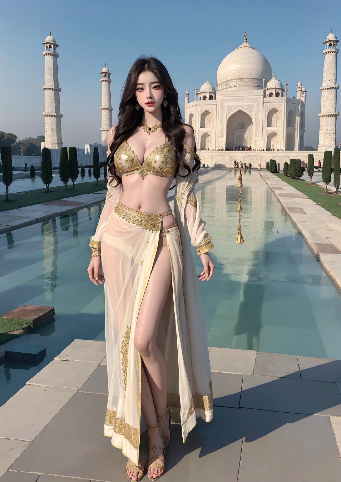 泰姬陵的美麗女人