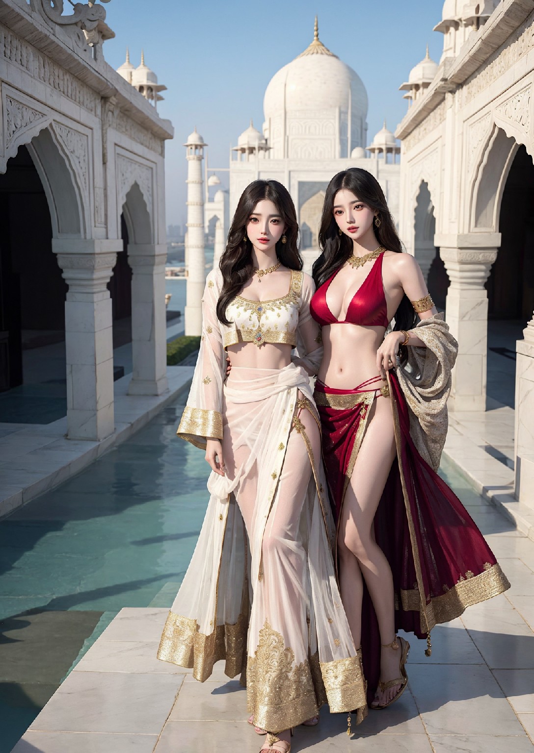 Beautiful Woman of the Taj Mahal