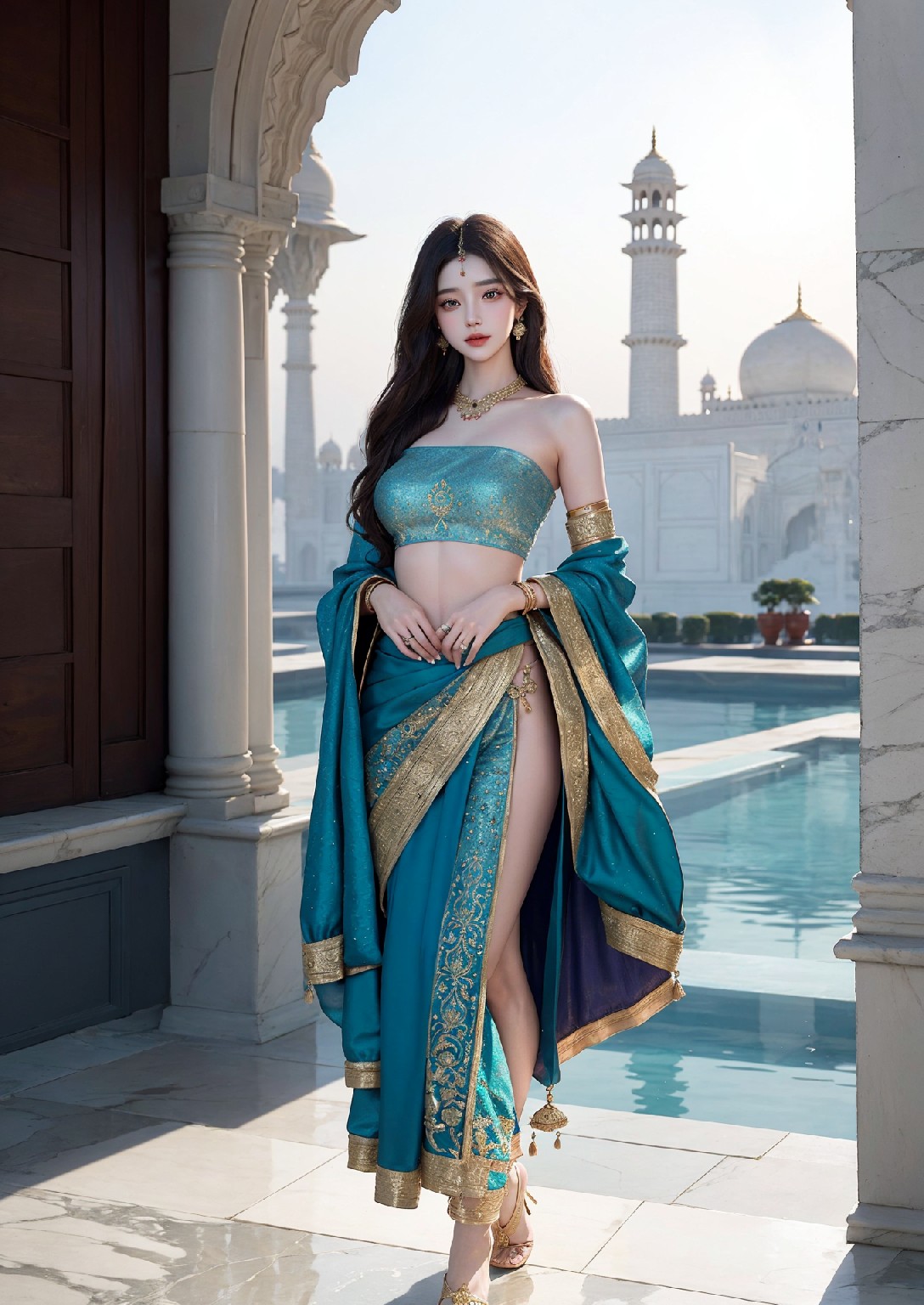 泰姬陵的美麗女人