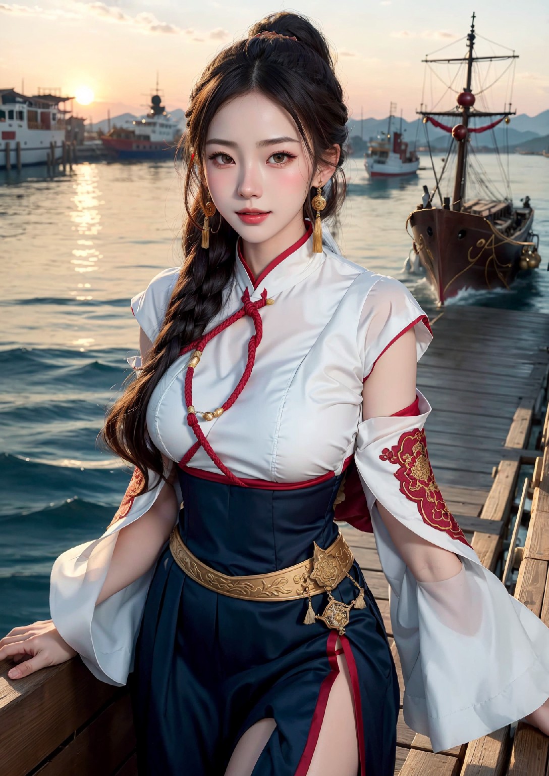 航行到西方的東方女孩
