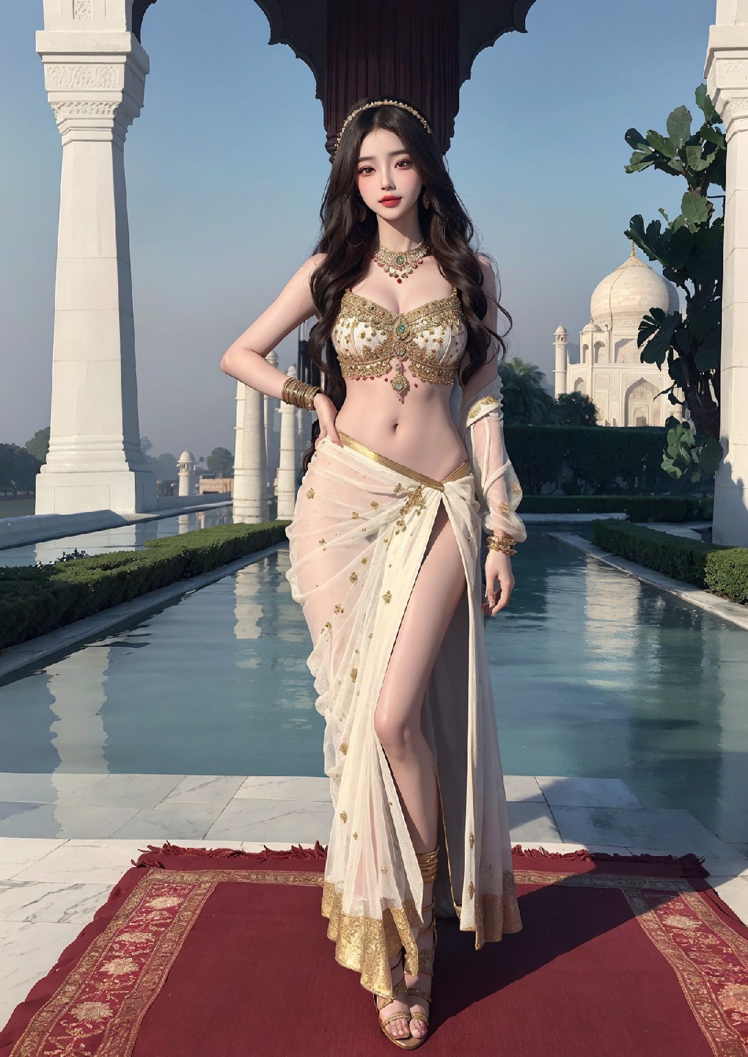 泰姬陵的美麗女人
