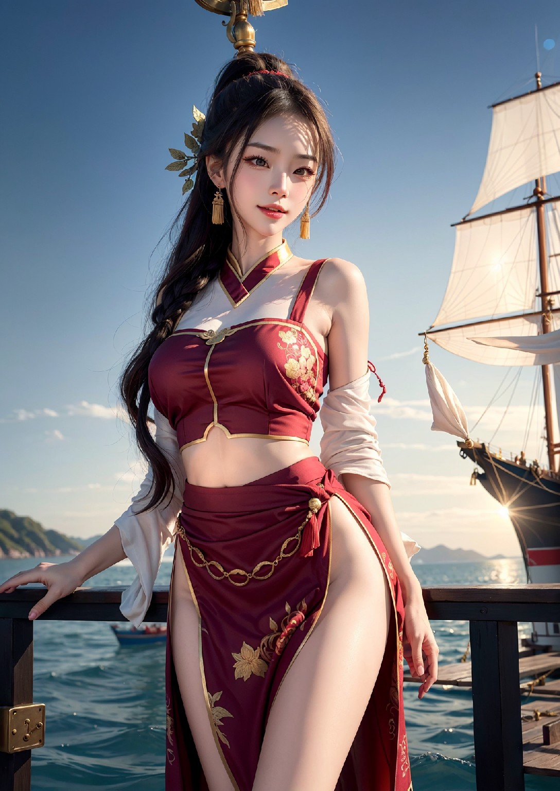 航行到西方的東方女孩