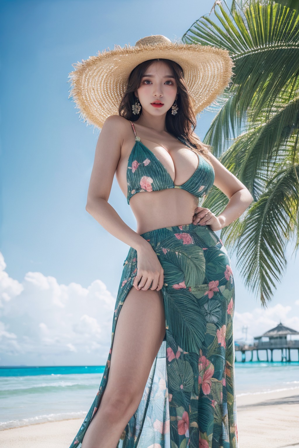 Flower pattern dress