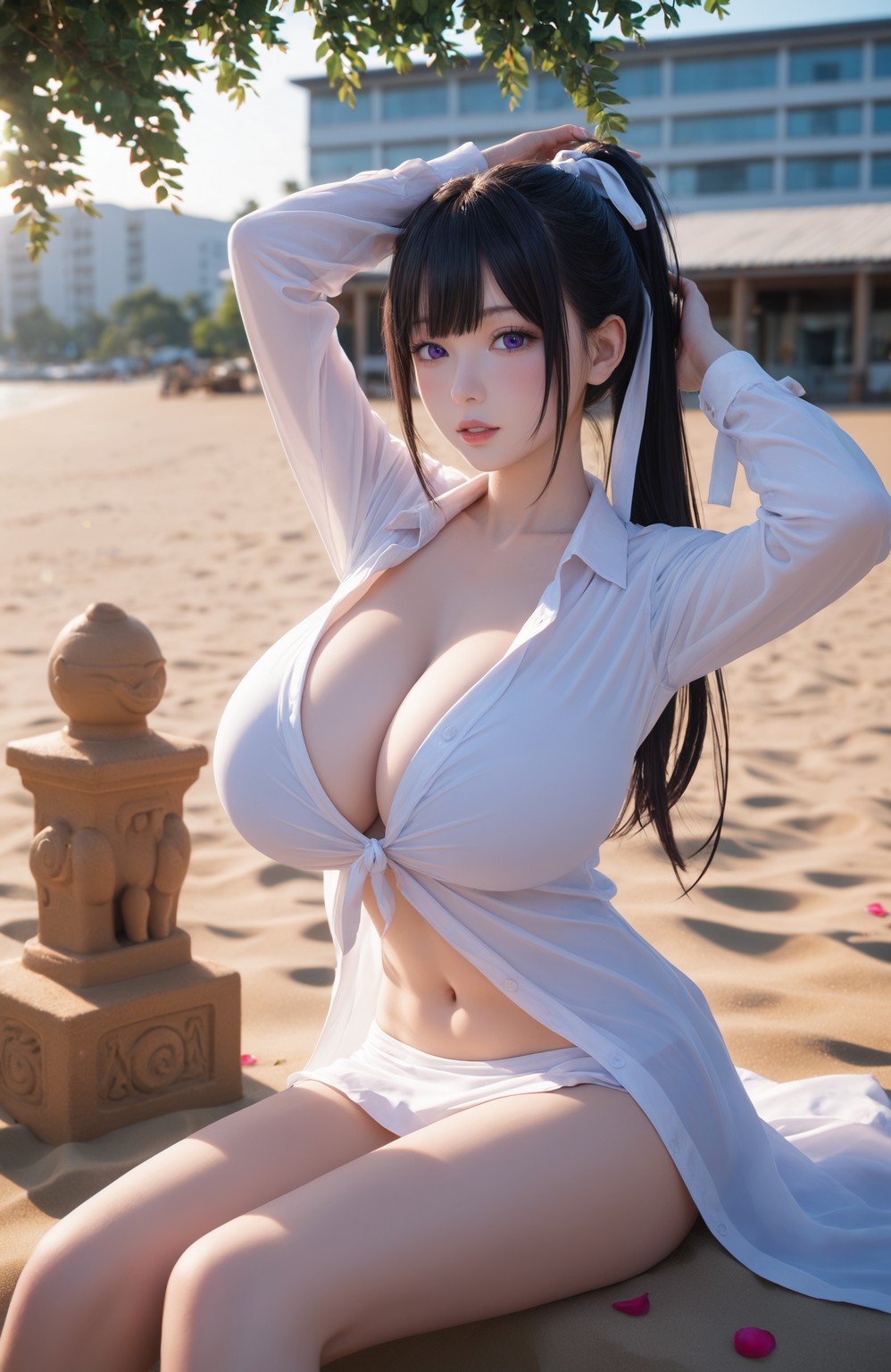 Lying in the water