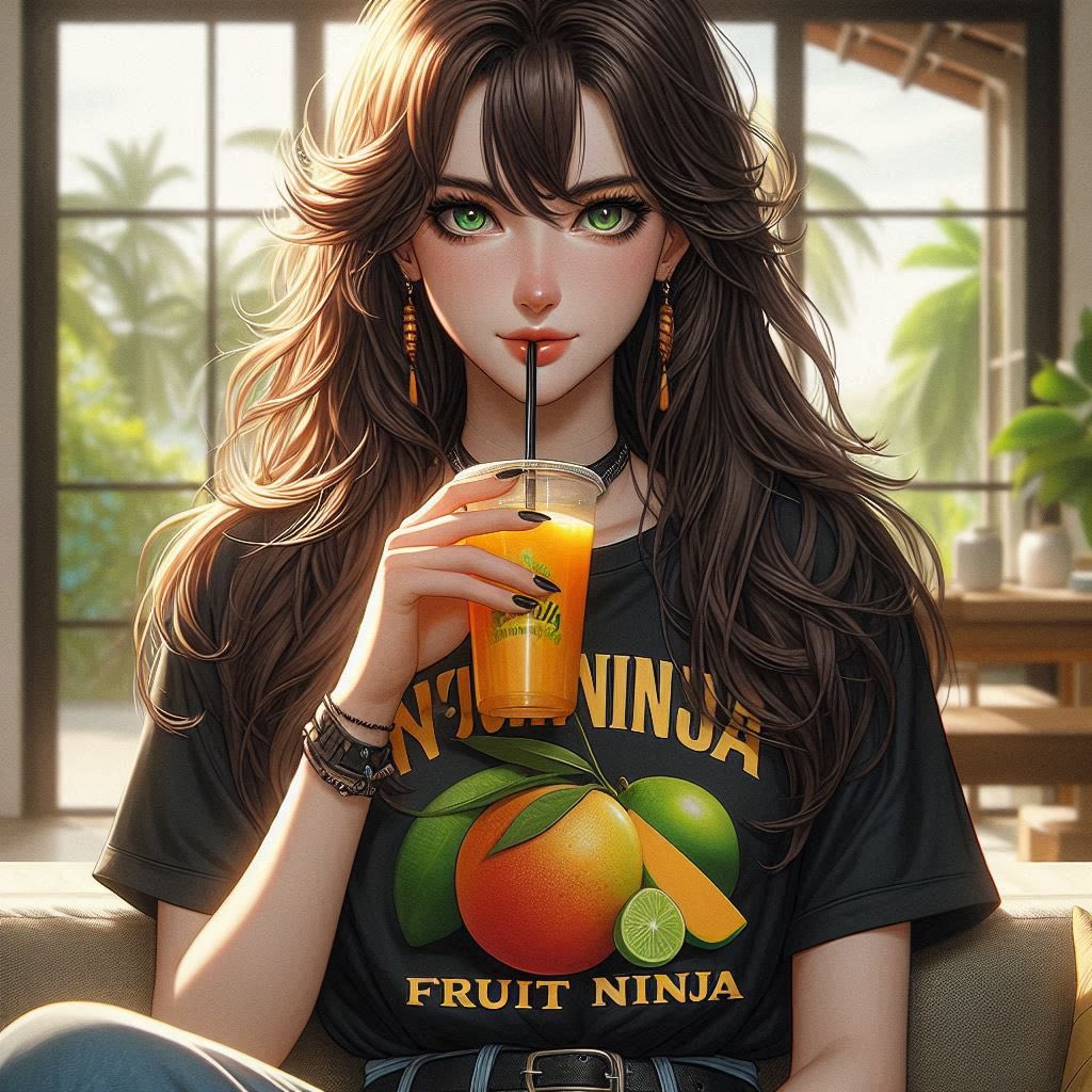 在熱帶渡假村喝涼的果汁