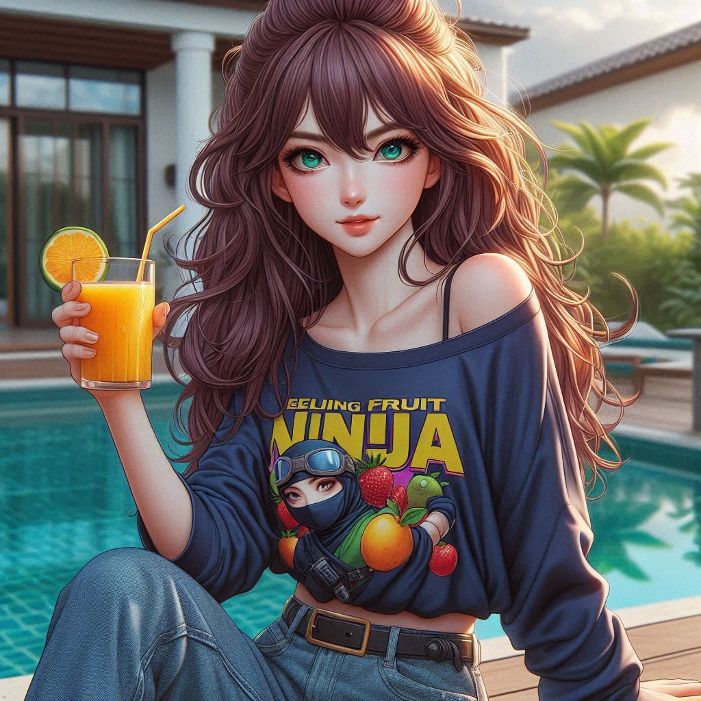 Cool juice at a tropical resort