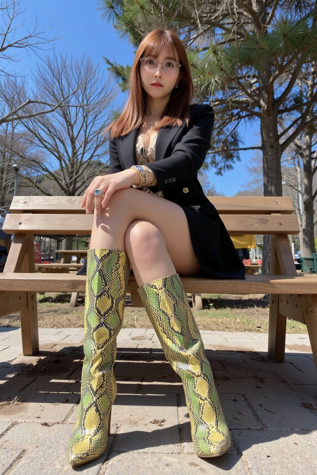 累了．在公園休息一下