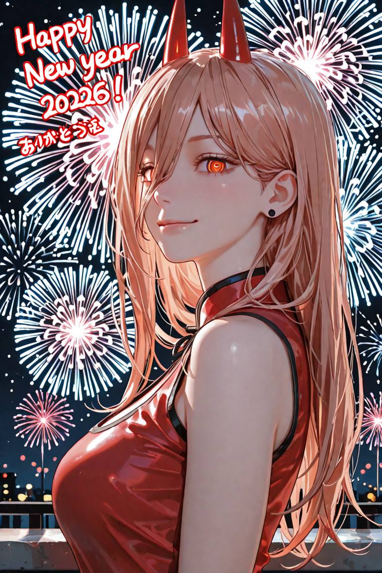 動漫美女迎接2026