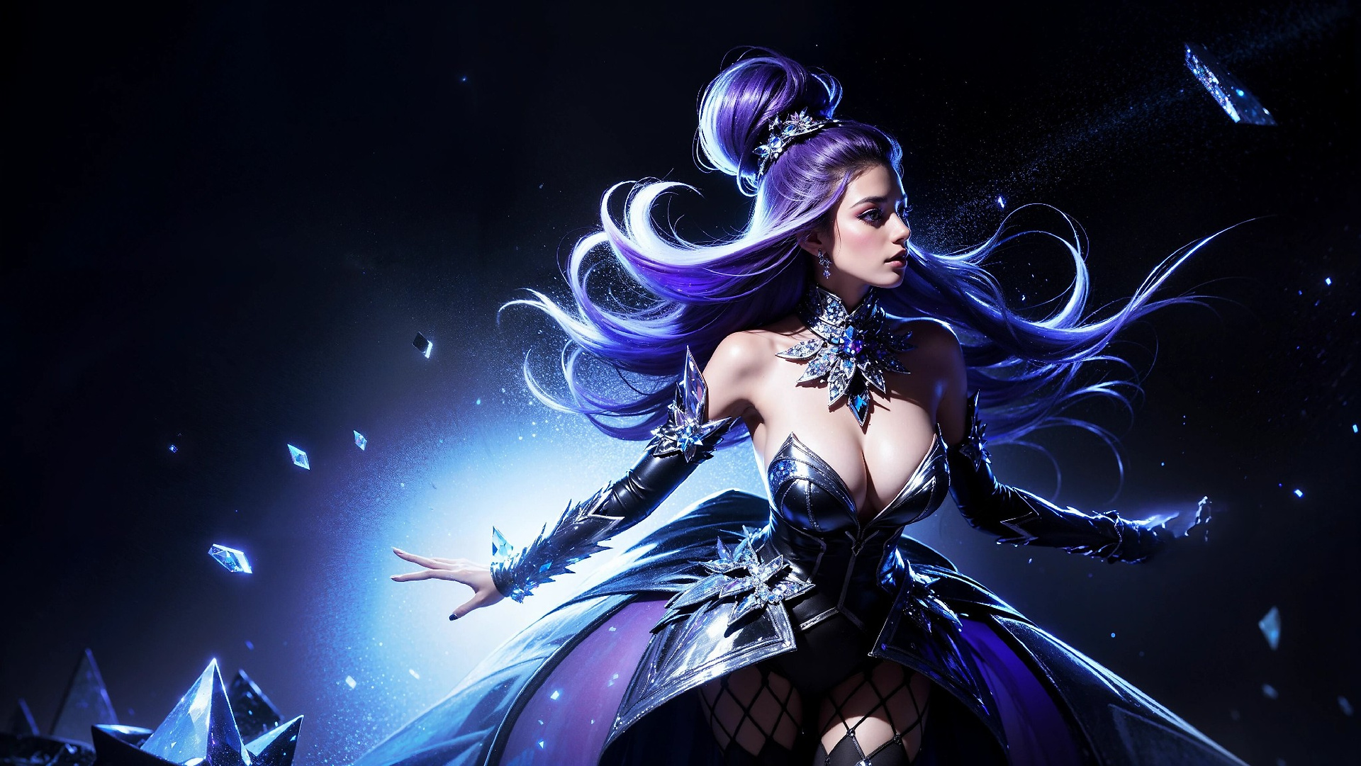 Vibrant Cosmic Princess Fashion
