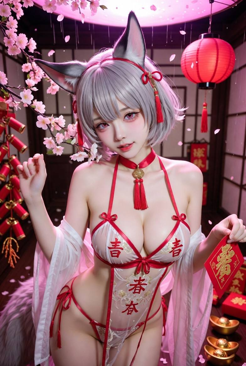 Fox Girl Celebrates the Year of the Horse