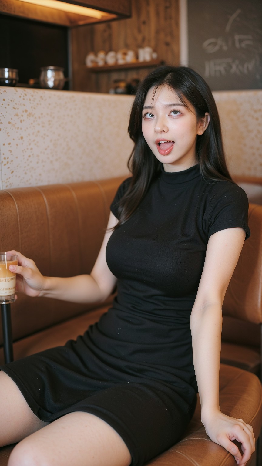 (240204) + Bodycon + Dress + at + the + Café +4