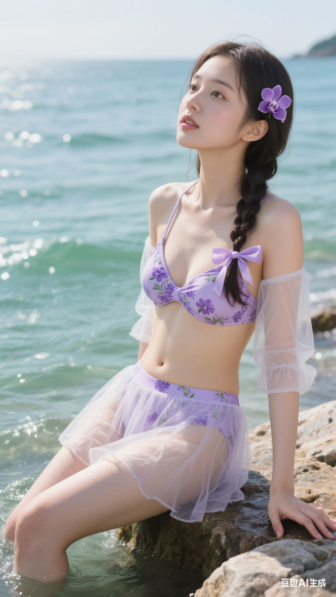 Lavender Flower Bikini