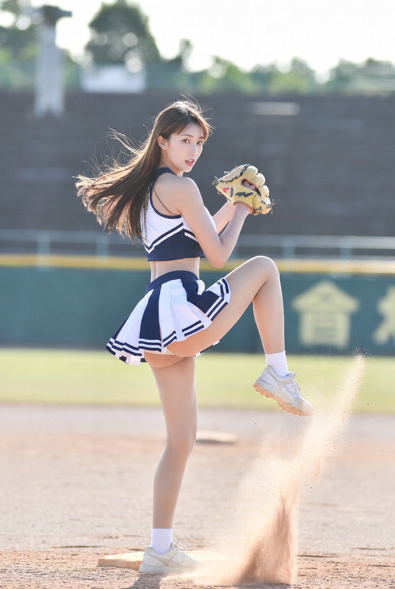 Cheerleader kick-off guests