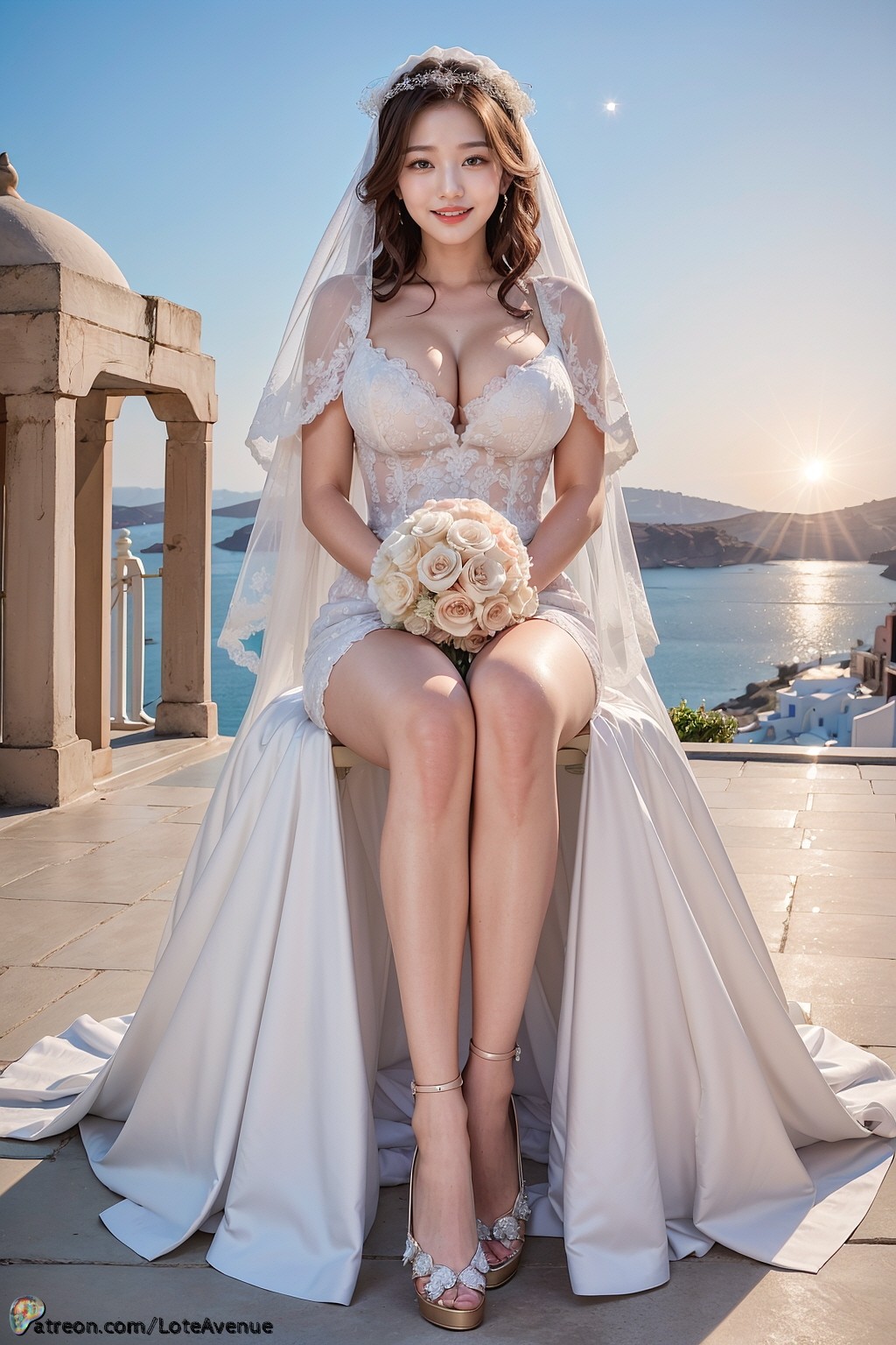 Santorini Bridal Cherry Blossoms