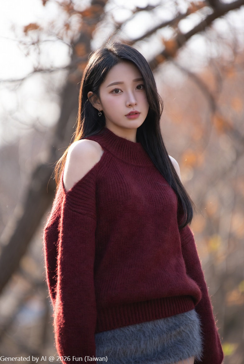 MY Korean girlfriend # 38 off shoulder sweater
