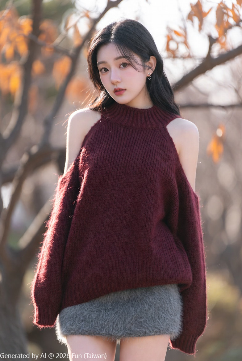MY Korean girlfriend # 38 off shoulder sweater