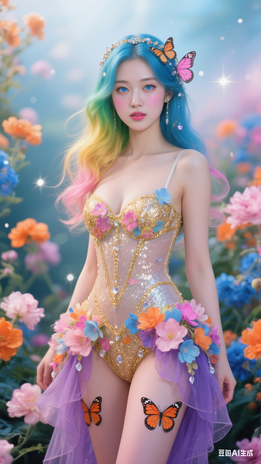 Petals and Butterfly Wings Tights