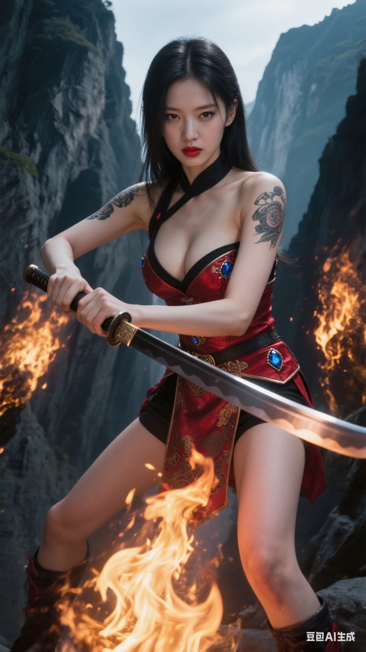 Crimson Sapphire Short Armor