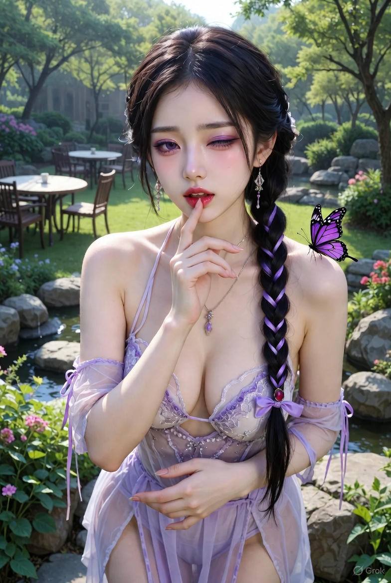 Sister's Purple Ribbon Costume