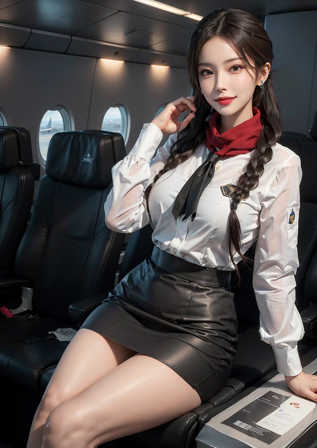 Lazy flight attendant