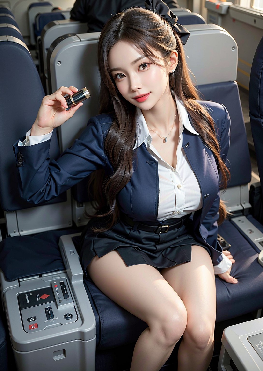 Lazy flight attendant