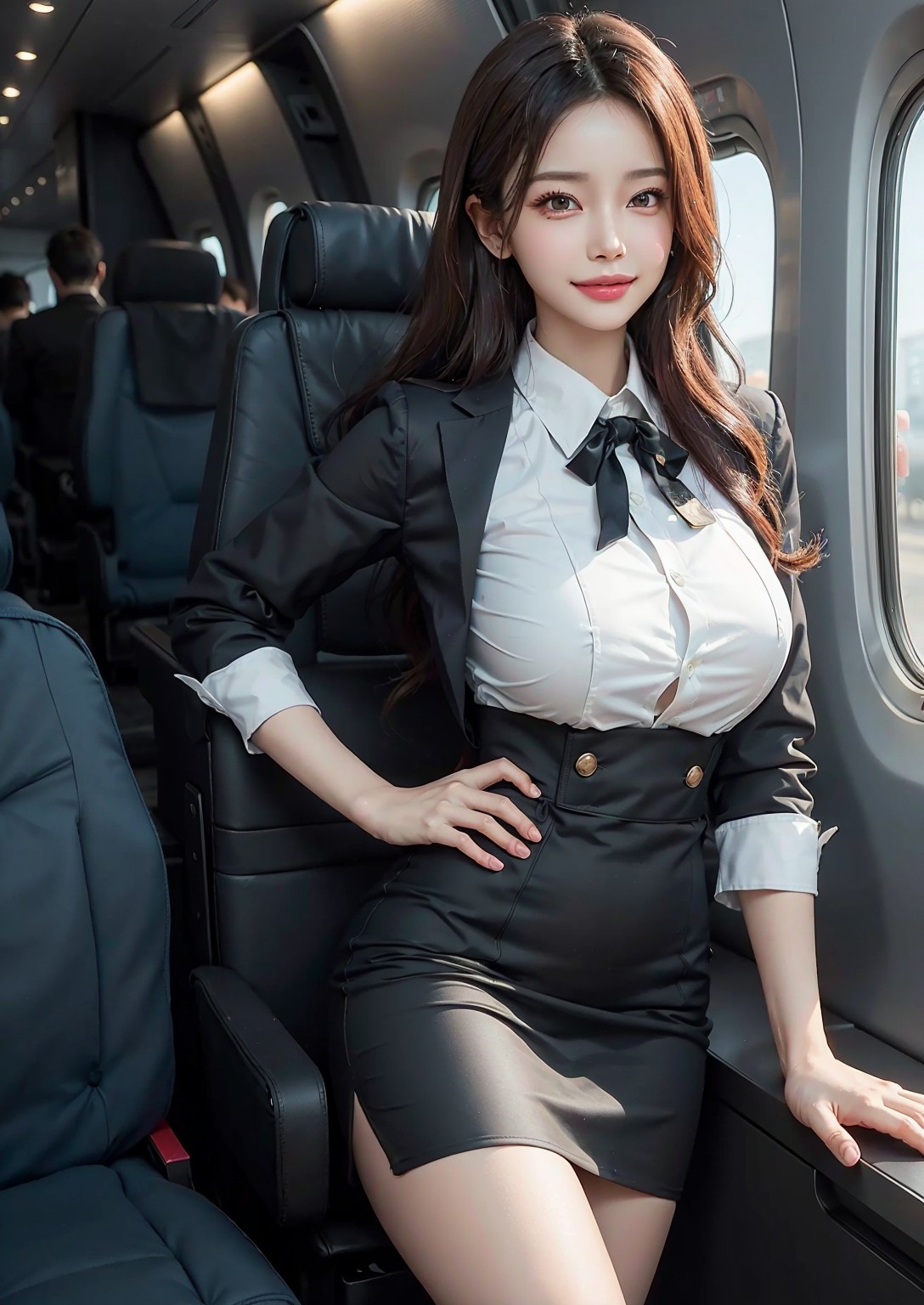 Lazy flight attendant