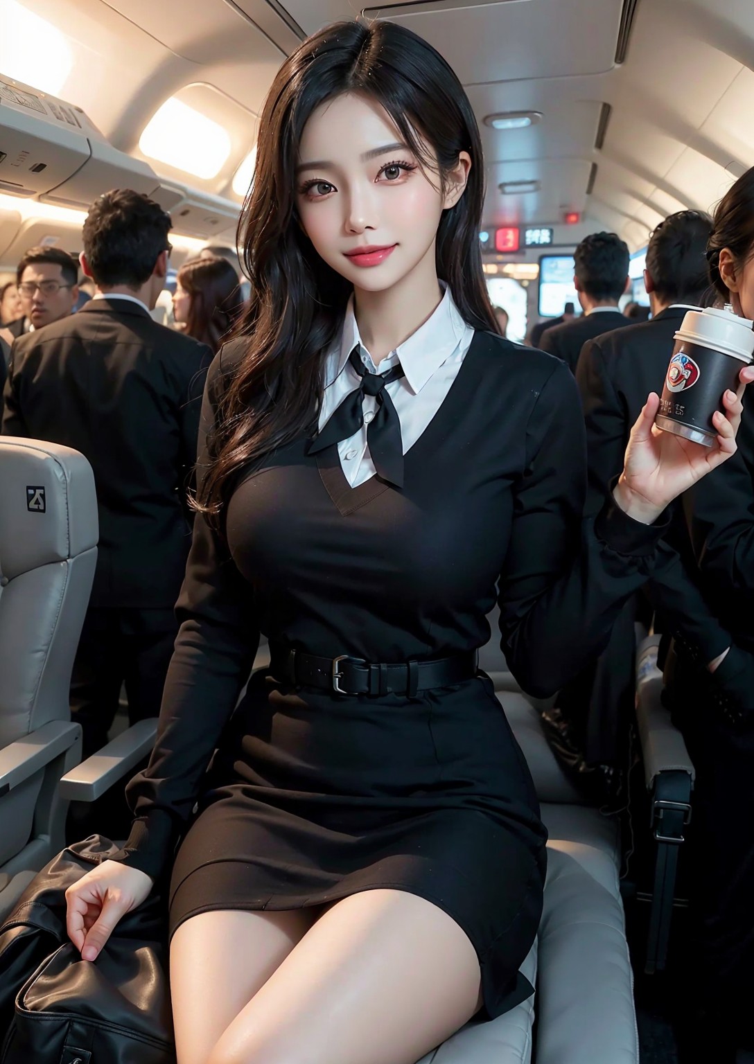 Lazy flight attendant