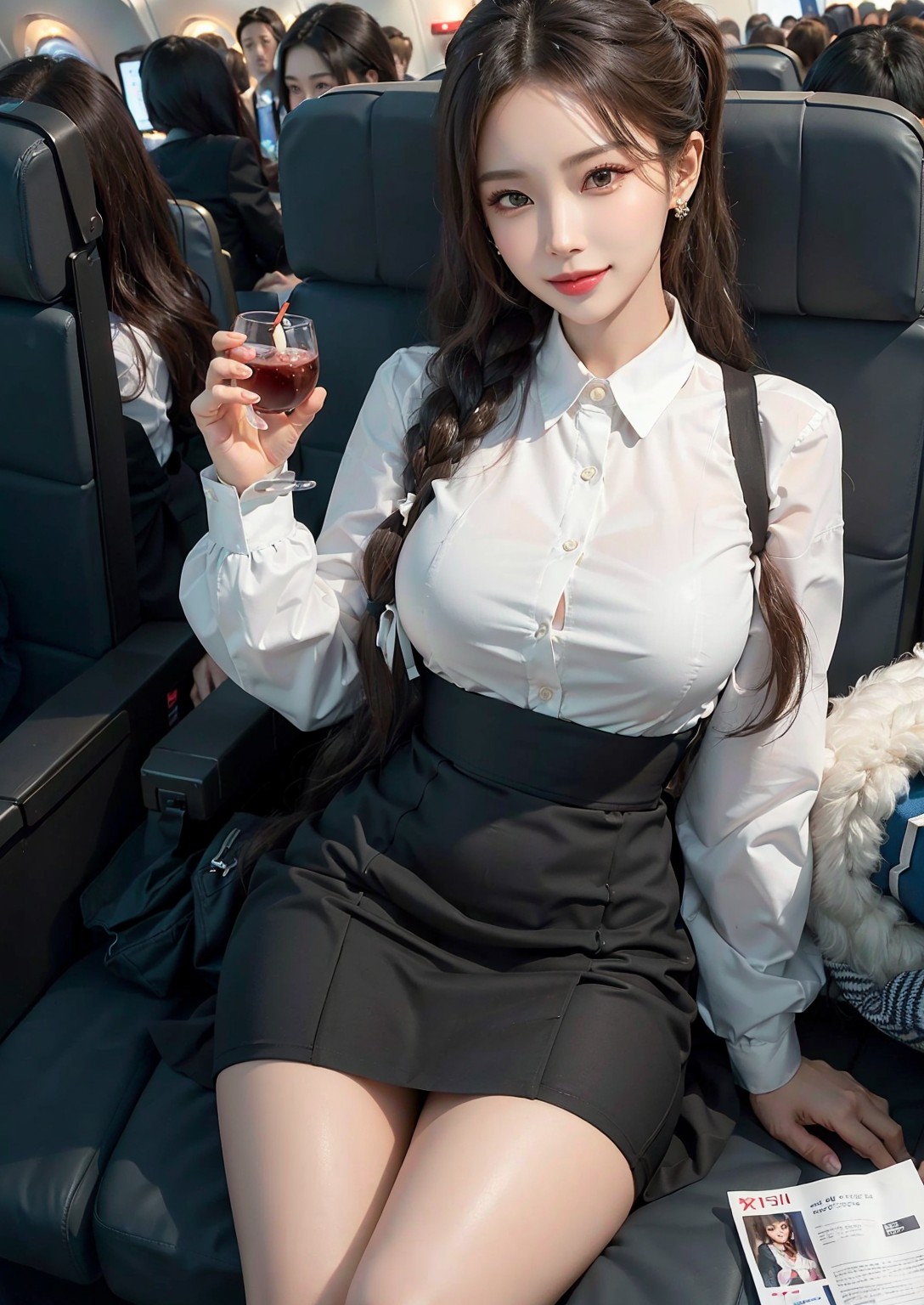 Lazy flight attendant