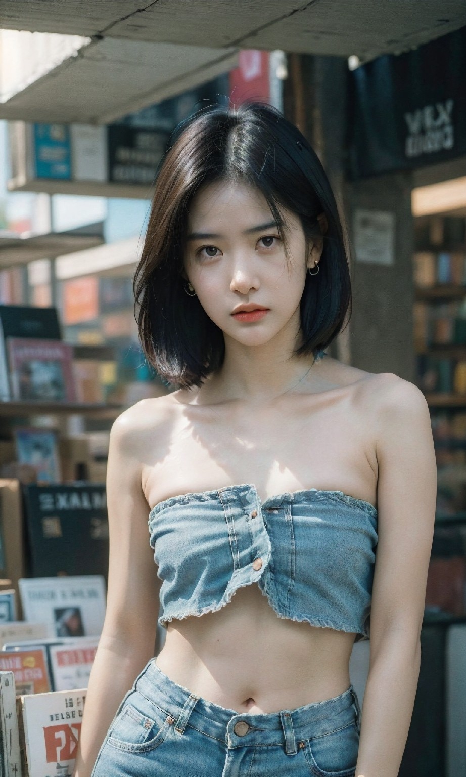 Female bookstore clerk HD +20230708