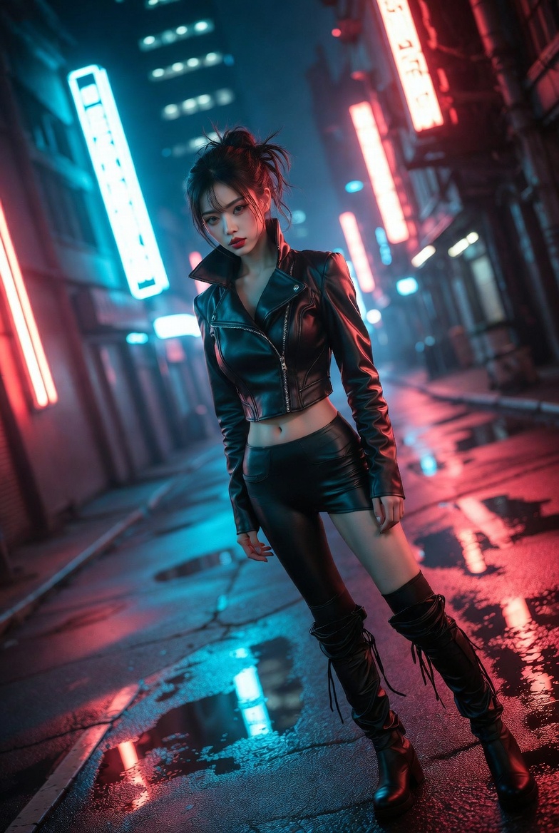 women’s leather jacket – Koleksi Gambar AI