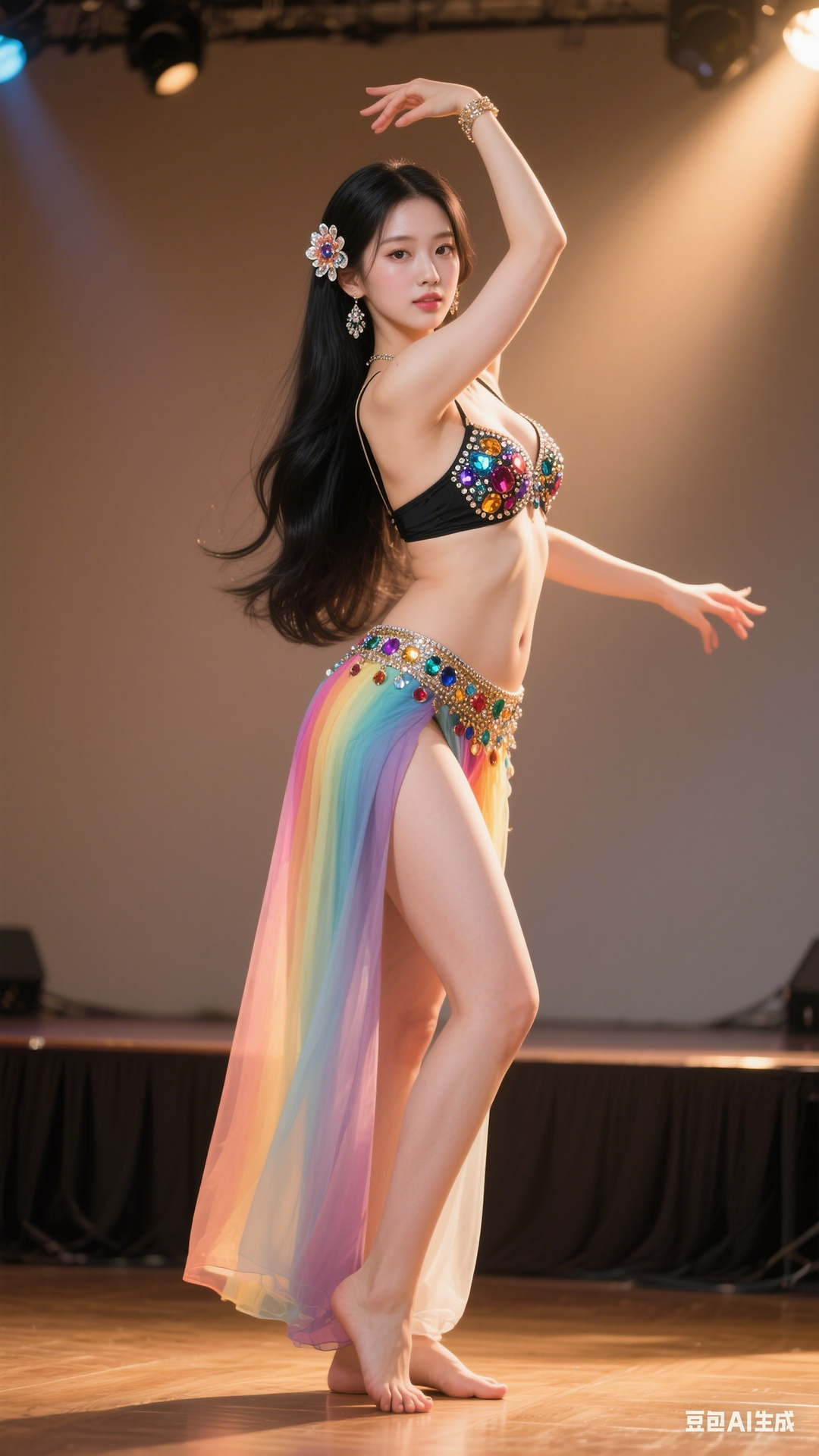 Rainbow Gem Belly Dancer – Koleksi Gambar AI