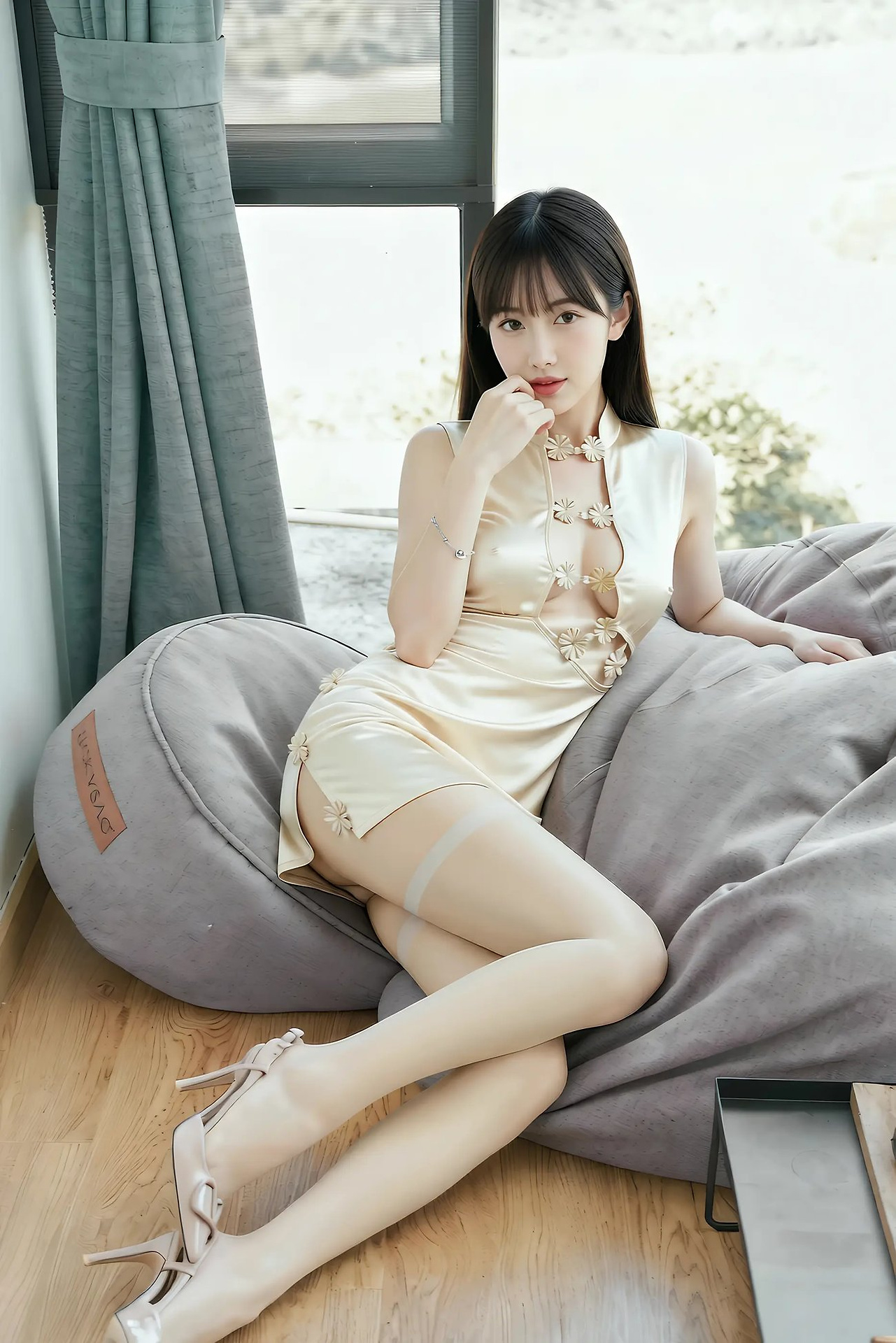 Wan 'er - Gold Modified Cheongsam