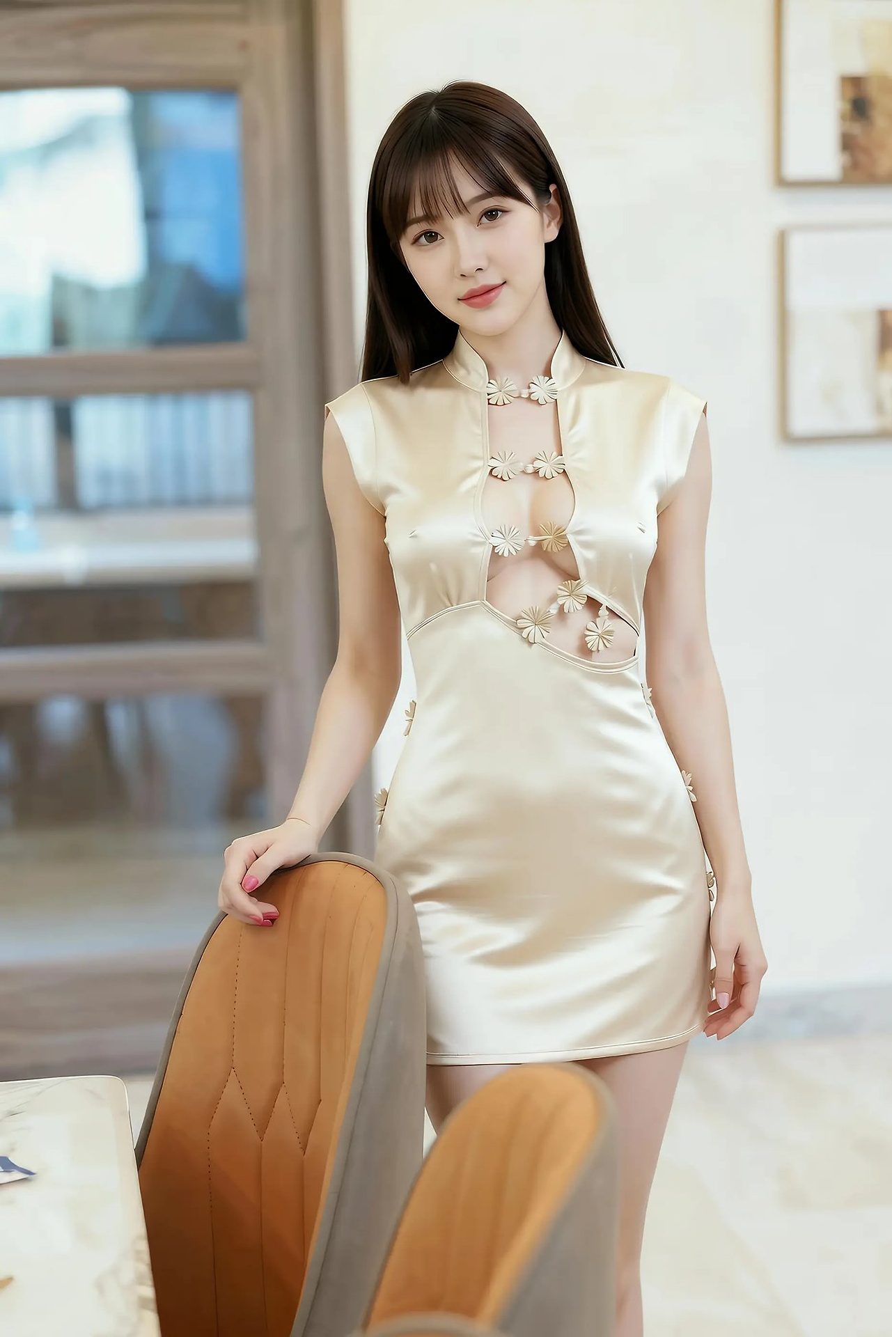 Wan 'er - Gold Modified Cheongsam