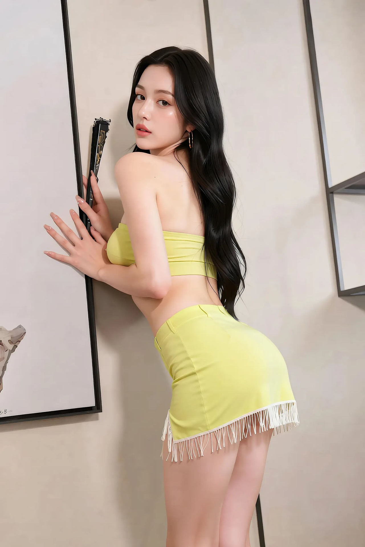 Leyao - Bright Yellow Waistband Girl